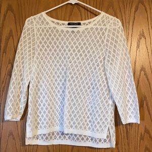 Sheer white sweater